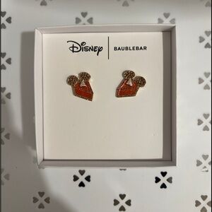 BaubleBar Disney Mickey Earrings - Orange and Gold Pumpkin